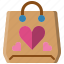 shopping, bag, sale, valentine, commerce, heart, gift