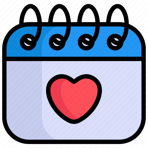 Valentine day, valentine, day, calendar, love, schedule, heart icon - Download on Iconfinder