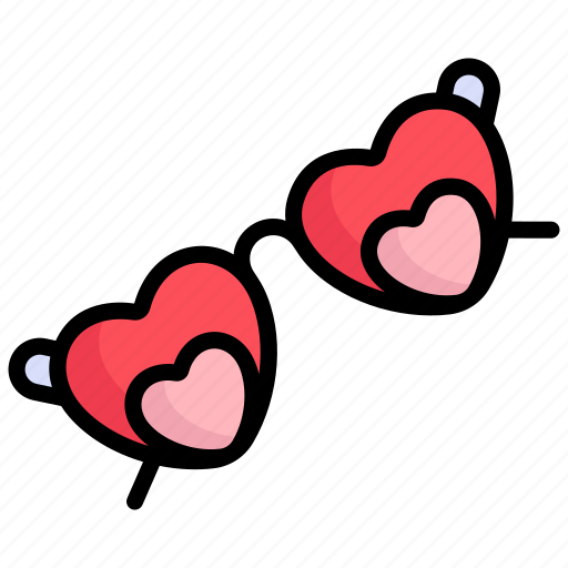 Heart shape glasses, heart shape, glasses, goggles, spectacles, sunglasses, happy icon - Download on Iconfinder