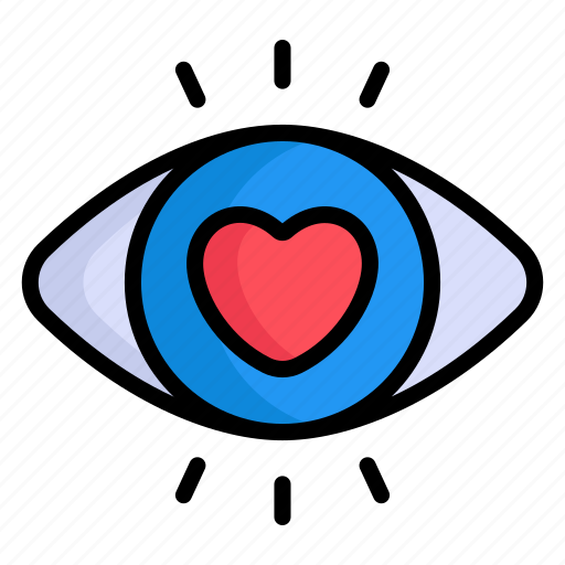 Love eye, eye, view, vision, see, heart, love icon - Download on Iconfinder