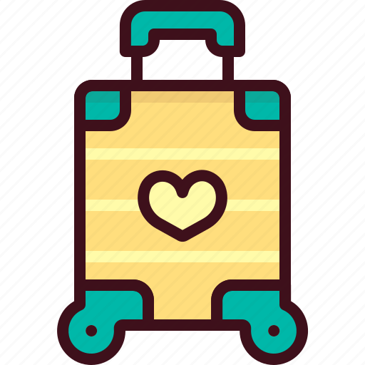 Baggage, luggage, suitcase, love icon - Download on Iconfinder