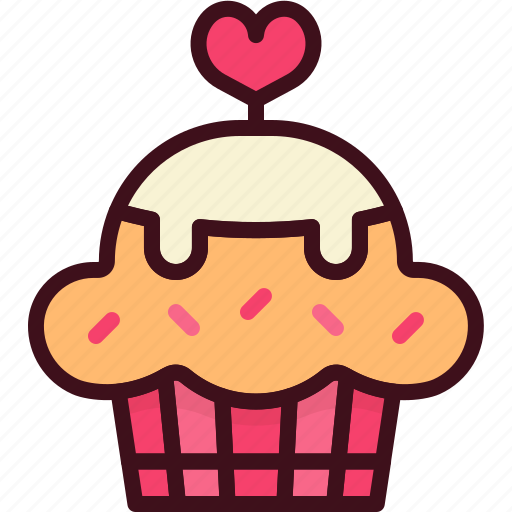 Cupcake, sweet, love, valentine icon - Download on Iconfinder