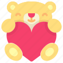 bear, teddy, love, valentine
