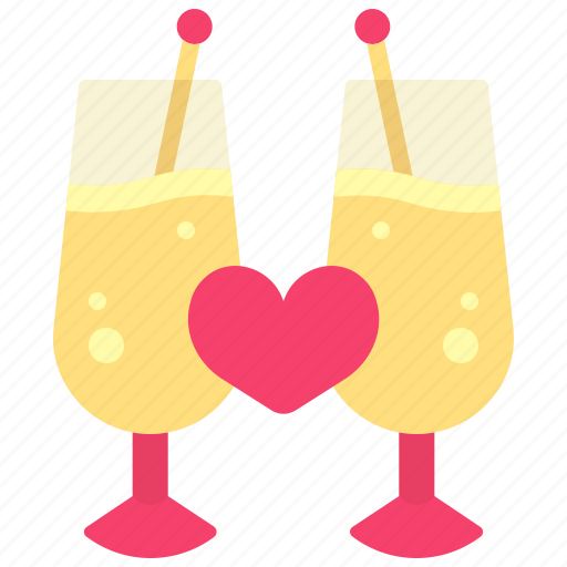 Champagne, drink, celebration, valentine icon - Download on Iconfinder