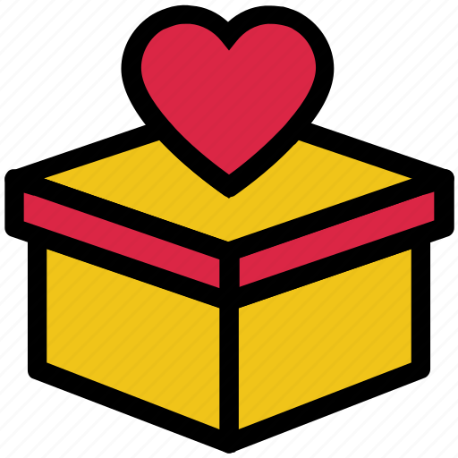 Box, delivery, donation, heart, love, valentine’s day icon - Download on Iconfinder