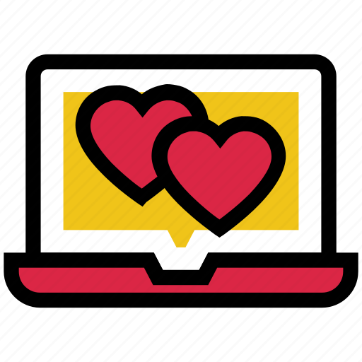 Dating, heart, laptop, love, macbook, online, valentine’s day icon - Download on Iconfinder