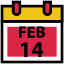 14 february, calendar, february, valentine’s day, wall calendar