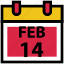 14 february, calendar, february, valentine’s day, wall calendar 