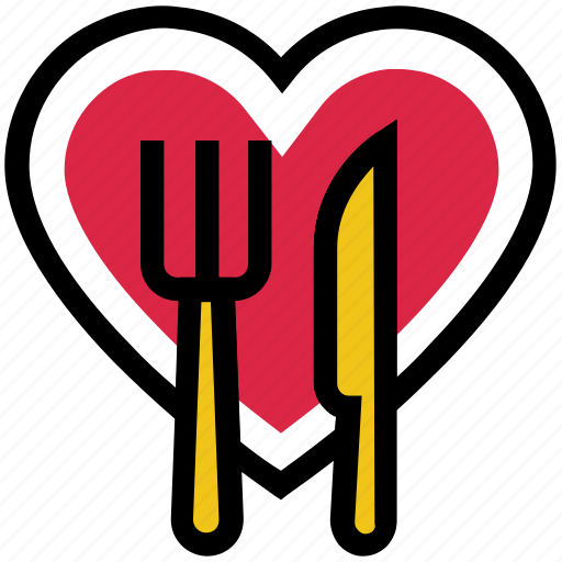 Dining, fork, heart, knife, love, valentine’s day icon - Download on Iconfinder