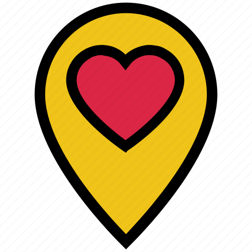 Heart, location, love, marker, navigation, pin, valentine’s day icon - Download on Iconfinder