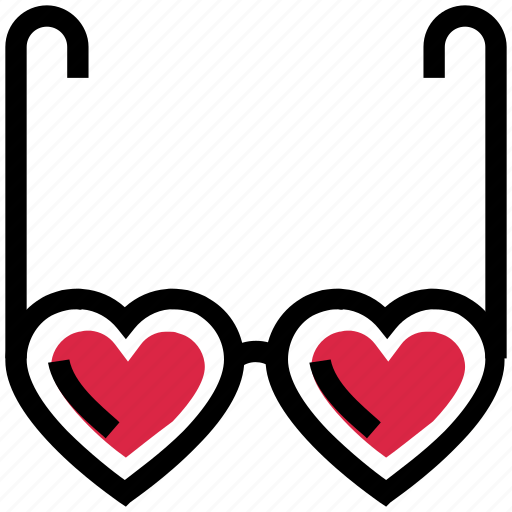 Glasses, heart, heart glasses, love, shades, sunglasses, valentine’s day icon - Download on Iconfinder