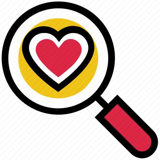 Favorite, find, heart, love, magnifier, search, valentine’s day icon - Download on Iconfinder