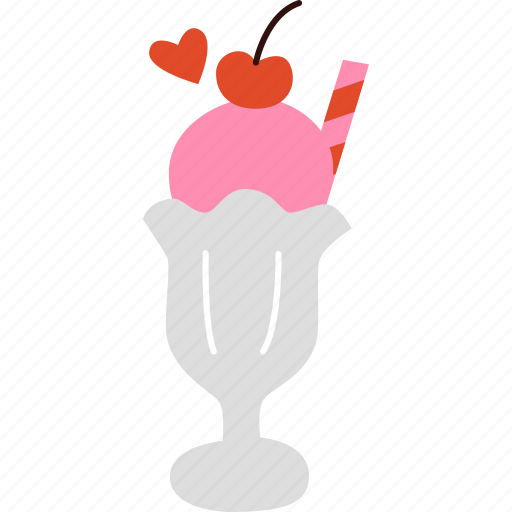 Icecreamsundae, icecream, glass, dessert, valentine icon - Download on Iconfinder