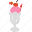 icecreamsundae, icecream, glass, dessert, valentine 