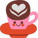 lovelatte, latte, drink, cup, valentine