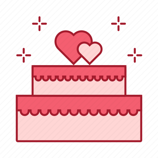 Cake, cake shop, gift, heart, love, romance, wedding icon - Download on Iconfinder