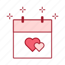 calendar, day, february, heart, love, romance, valentine's day