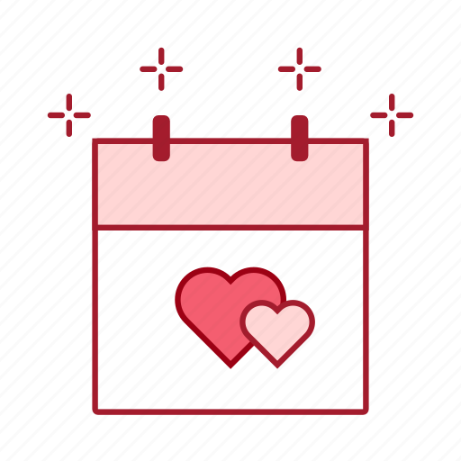 Calendar, day, february, heart, love, romance, valentine's day icon - Download on Iconfinder