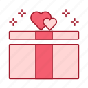 gift, gift box, heart, love, romance, present, wedding
