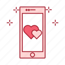 chat, heart, love, phone, romance, message, wedding