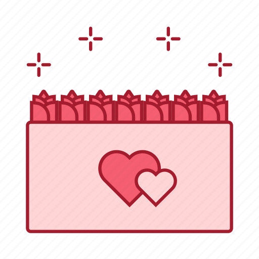 Gift, love, romance, rose, rose box, flower box, wedding icon - Download on Iconfinder