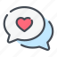 chat, heart, love, message, text, romance, valentine 