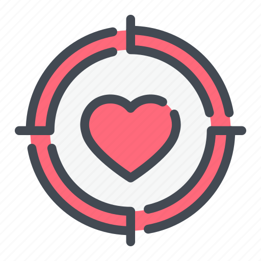 Heart, hit, love, target, romance, romantic, valentine icon - Download on Iconfinder