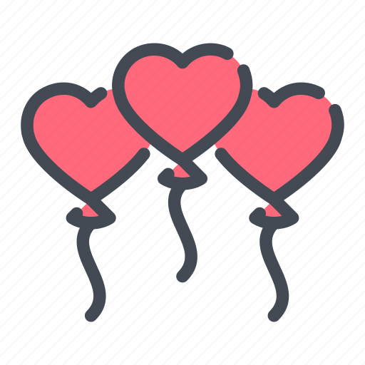 Balloons, heart, love, balloon icon - Download on Iconfinder