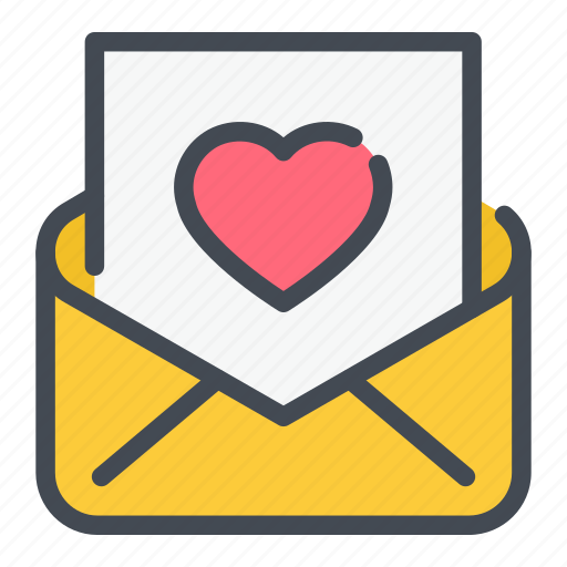 Email, heart, invitation, love, mail, romance, valentine icon - Download on Iconfinder