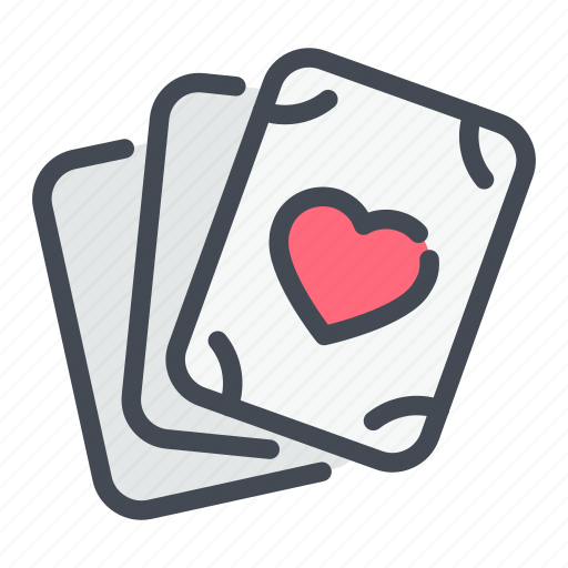 Card, game, love, playing, poker, heart, valentine icon - Download on Iconfinder