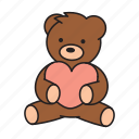 valentine&#x27;s day, love, romance, bear, valentine, heart, cute, teddy bear