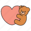 valentine&#x27;s day, love, romance, bear, valentine, heart, cute, teddy bear 