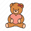 valentine&#x27;s day, love, romance, bear, valentine, heart, cute, teddy bear