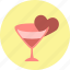drink, glass, heart, valentine&#x27;s day, wine, valentine, valentines 