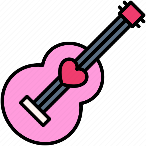 Valentine, love, dating, lover, heart, guitar, music icon - Download on Iconfinder