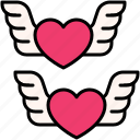valentine, love, dating, lover, heart, fly, wing