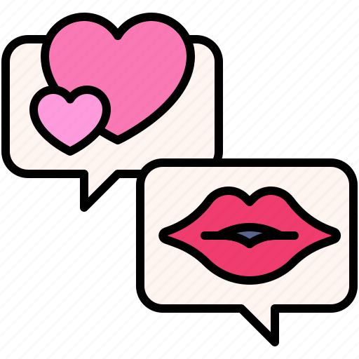 Valentine, love, dating, lover, heart, conversation, talk icon - Download on Iconfinder