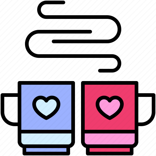 Valentine, love, dating, lover, heart, mug, coffee icon - Download on Iconfinder