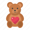 teddy bear, gift, present, valentine, surprise
