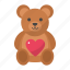 teddy bear, gift, present, valentine, surprise 