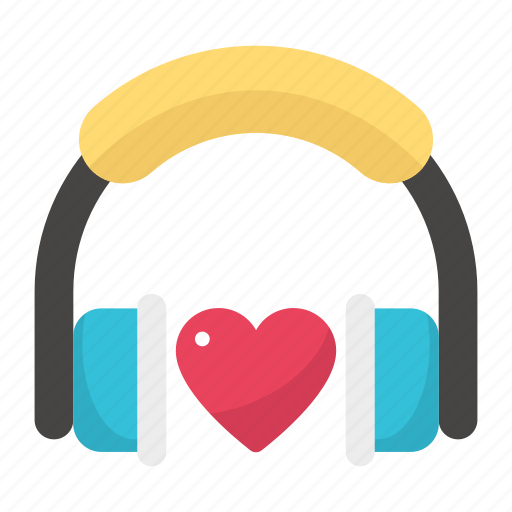 Love, song, music, headphone, valentines, passion, romantic icon - Download on Iconfinder
