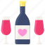 valentine, love, dating, lover, heart, wine, glass 