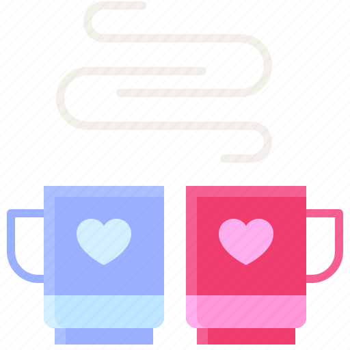 Valentine, love, dating, lover, heart, mug, couple icon - Download on Iconfinder