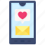 valentine, love, dating, lover, heart, mobile phone, mail 