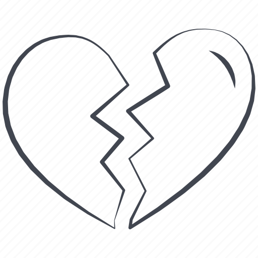 Broken heart, heart, love, lovely, valentine, valentine's day icon - Download on Iconfinder