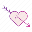 heart, arrow, love, valentine, romance, passion, shape, holiday, cupid