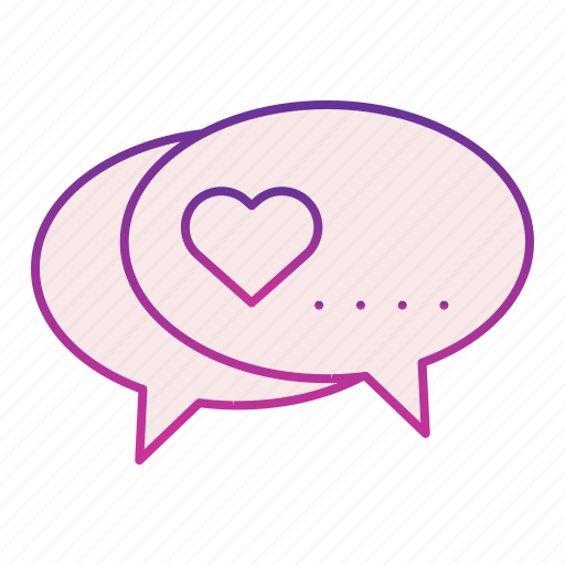 Heart, dialogue, love, romance, speech, romantic, bubble icon - Download on Iconfinder