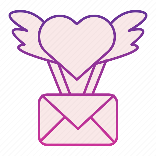 Love, angel, heart, envelope, email, greeting, fly icon - Download on Iconfinder