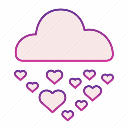 Rainy, rain, cloud, sky, heart, drop, weather icon - Download on Iconfinder