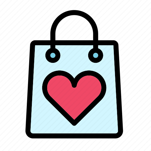 Bag, shopping, cart, ecommerce, love, valentines, gift icon - Download on Iconfinder